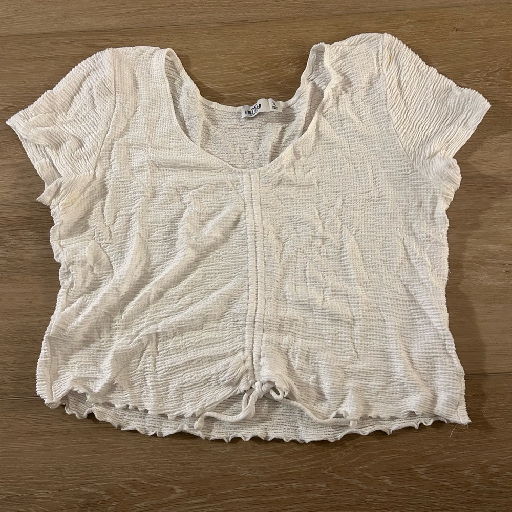 White stretchy Hollister tshirt
